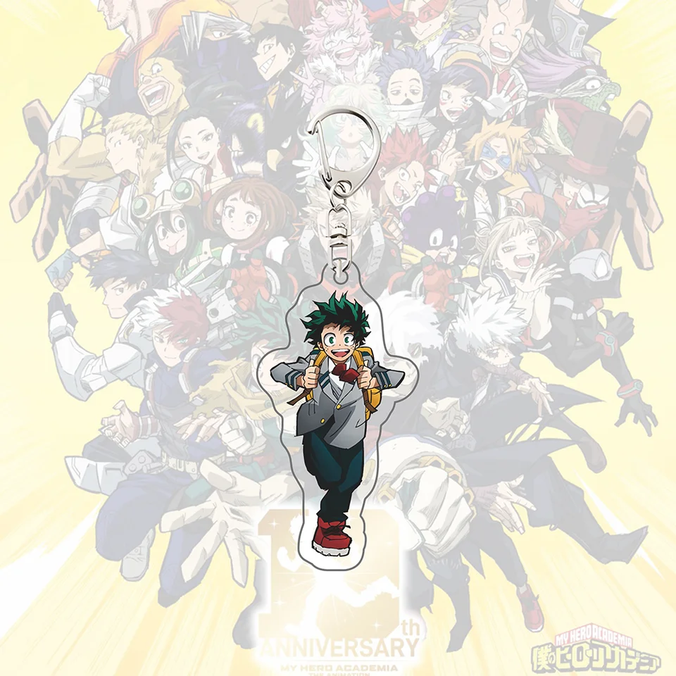 Anime My Hero Academia Acrylic Keychain 10th Anniversary Deku