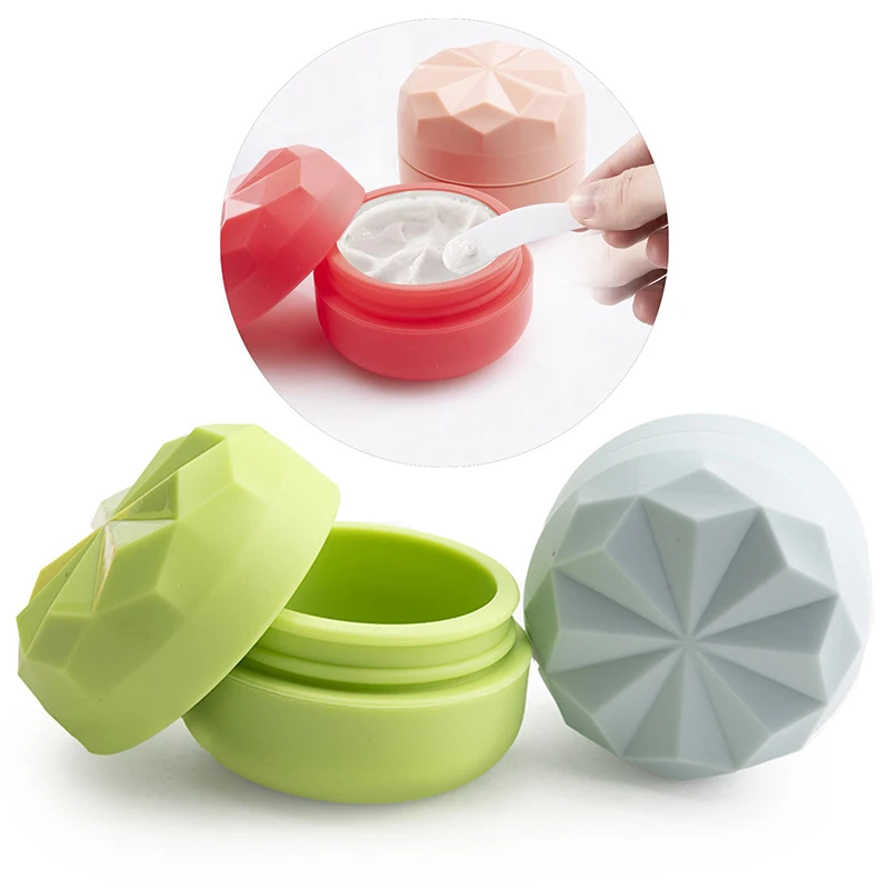 Mini Creme Jar Organizador Box, Dispensador Portátil de Viagem, Caixa De Armazenamento De Silicone, Garrafa Recarregável Cosmética, Recipiente Vazio, 20ml