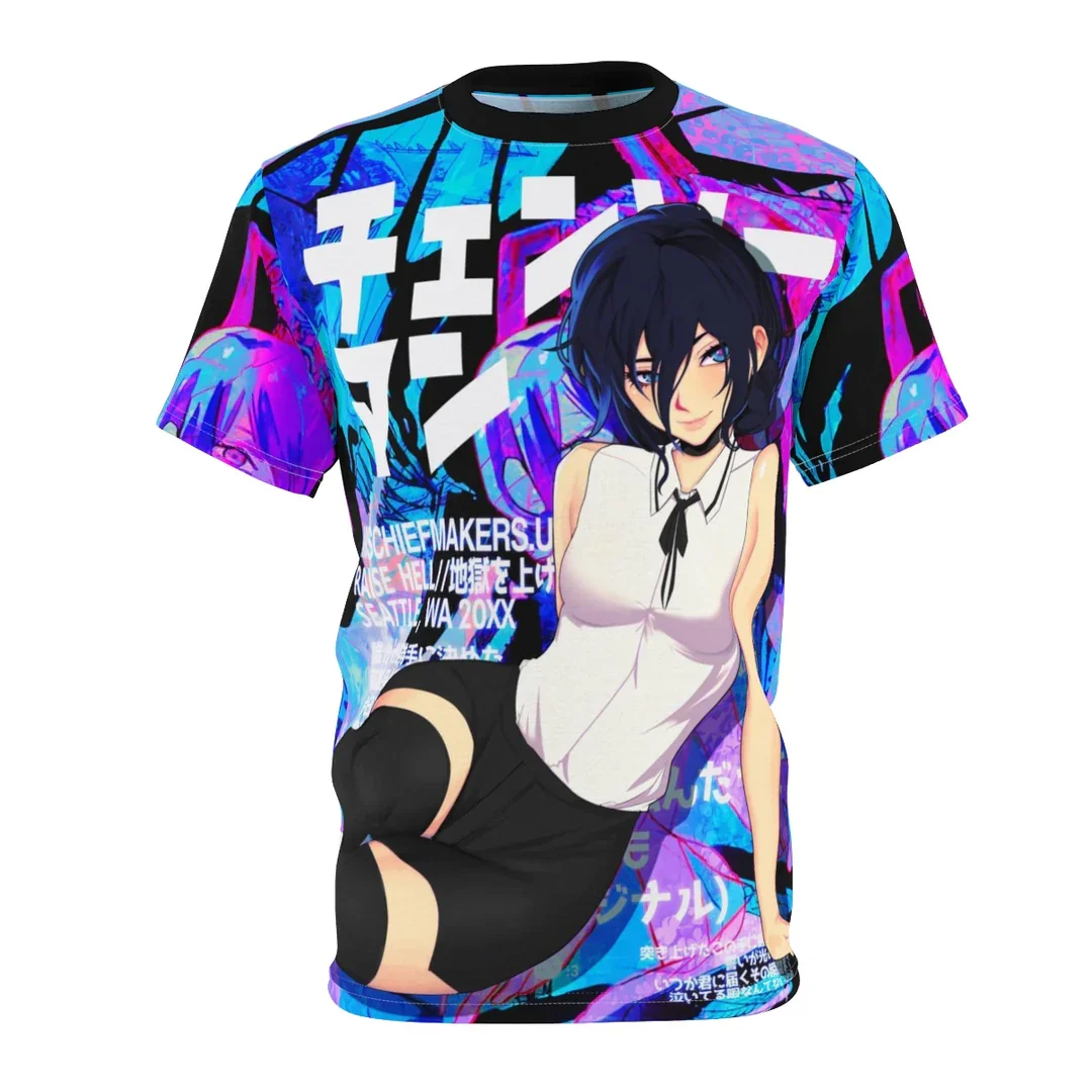 

2026 New Summer Men Chainsaw Man Reze Anime Print T Shirt Casual Short Sleeve Tee for Fans and Streetwear Lovers