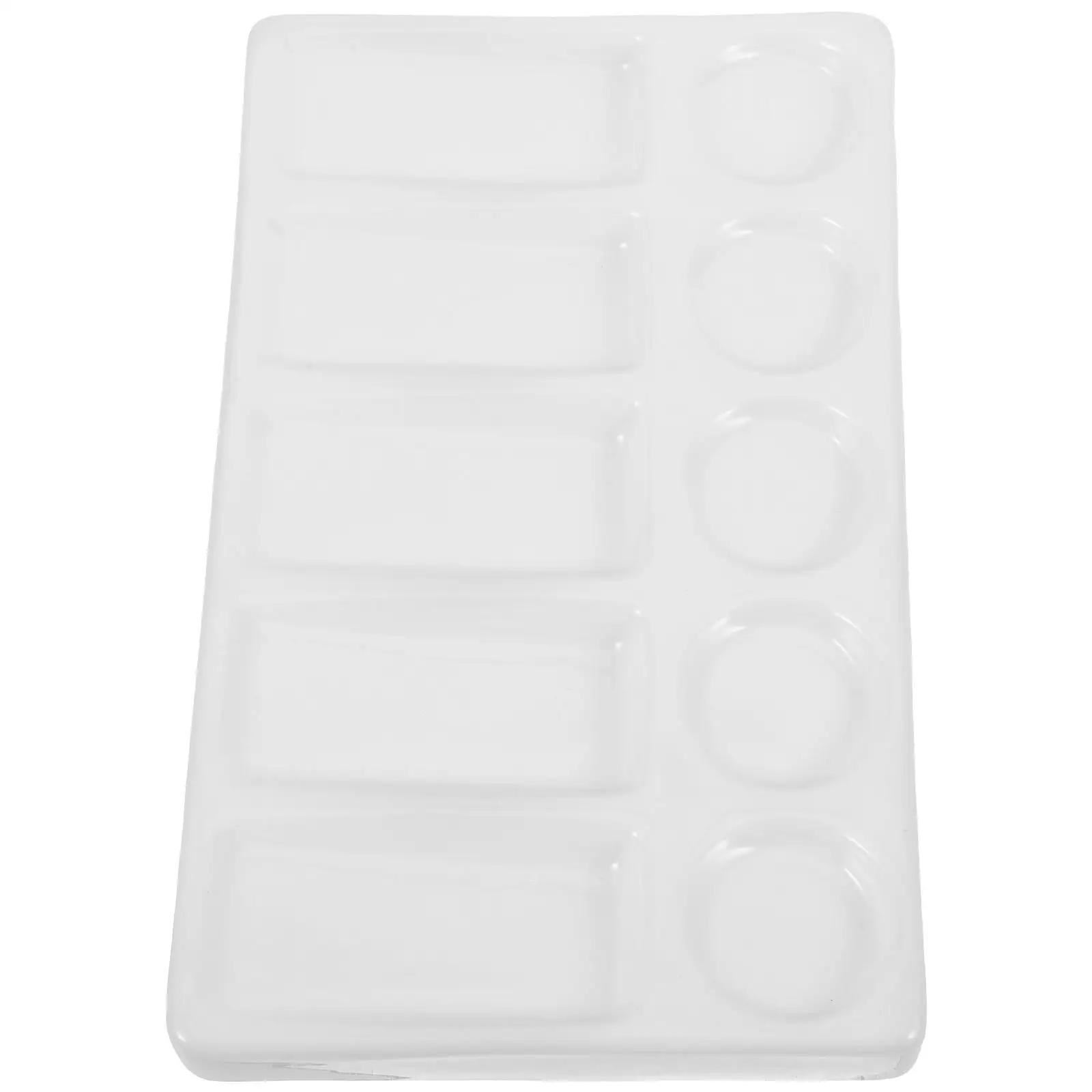 10 -Well Professional Painting Palette Rectangular Color Porcelain Watercolor White Tray Travel