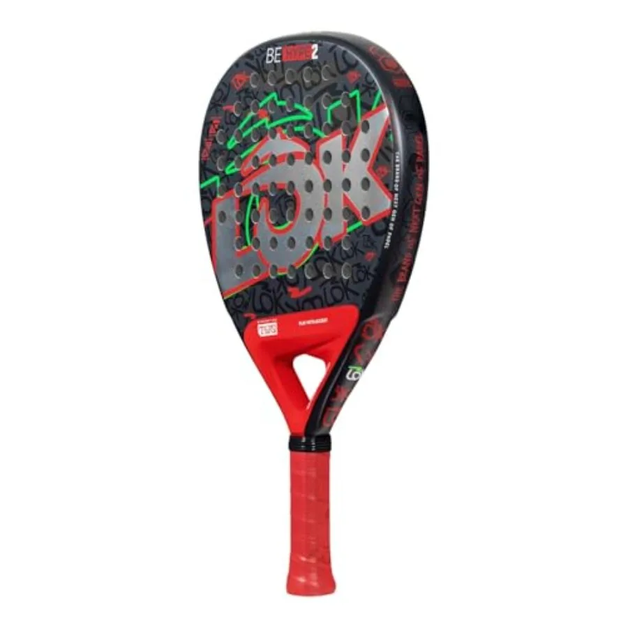 LK Be Hype Padel Racquet GEN 2 for competitive play, carbon fiber construction, matte black finish, ultra-responsive sweet spot