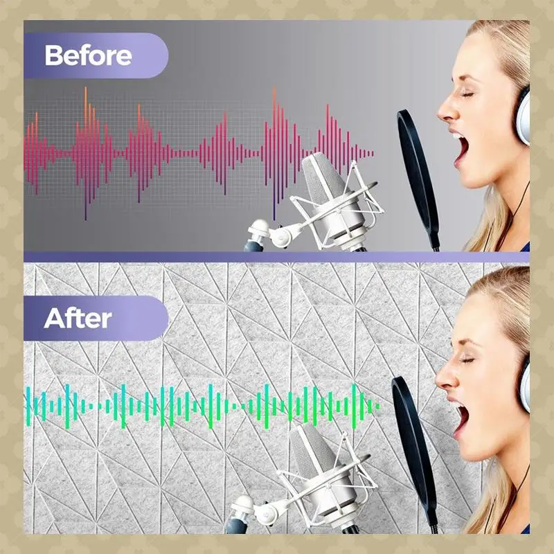 

ABST 12 Pack Acoustic Foam Panels 12X10x6x0.4 Inch,Self Adhesive Sound Proof Foam Wall Panels,For Acoustic Treatment