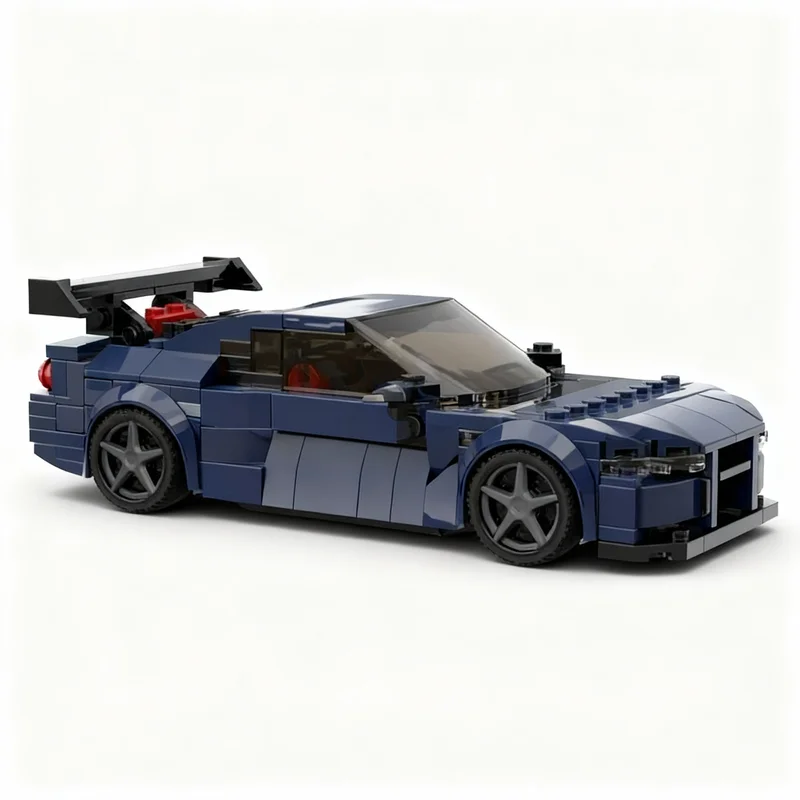 325pcs MOC City Champions Nissanes Skylines GTR R34 Alt Model Building Blocks Architecture Christmas Gift Toy Creative Brick