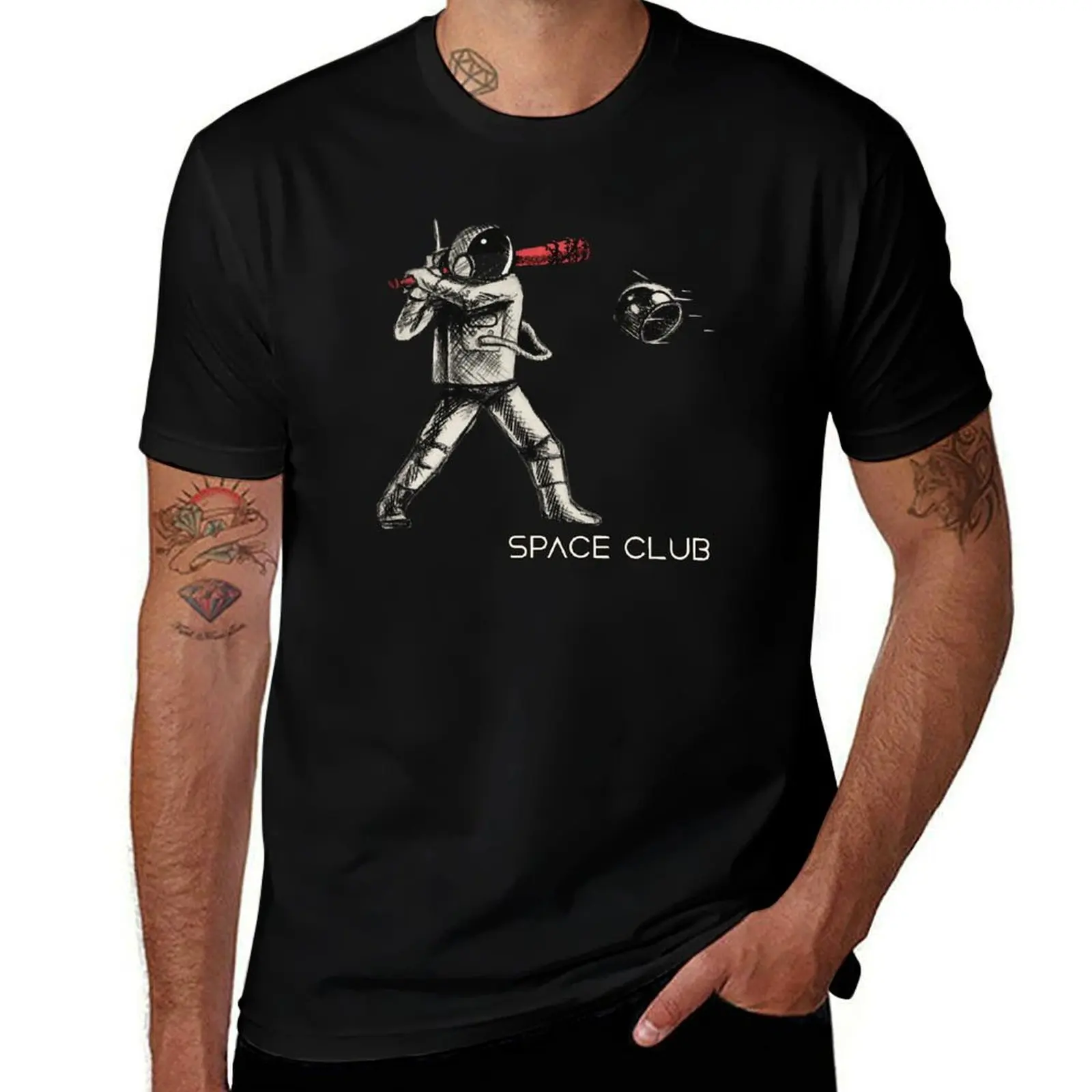 Whatever/Whenever Astronaut - Space Club Band T-Shirt Lightweight Sport Basic T-Shirt
