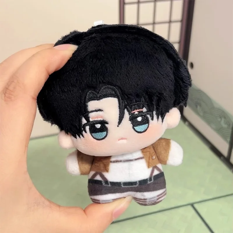 10cm Attacks on Titan Mikasa Ackerman Levi Eren Jaeger Plush Toy Bag Pendant  Kawaii Keychain Stuffed Dolls Decor Birthday Gift view 6