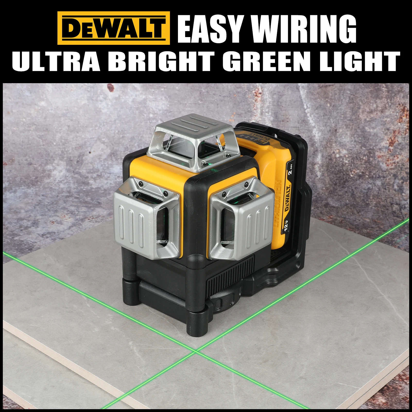 2026 Dewalt DW089LG 12V Green Laser Level, 12 Line 3-Sided 360° Vertical & Horizontal for Indoor Outdoor Project Lithium