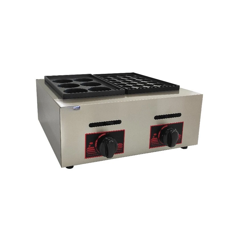 Gas meat egg burger machine commercial stall cake egg burger fish ball machine electric heating integrated furnace