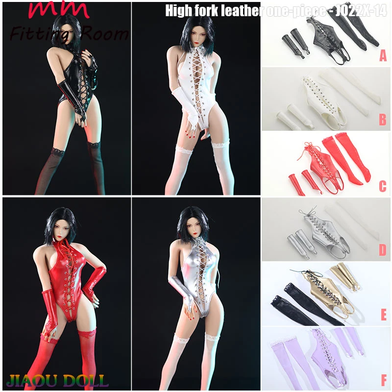 

JO22X-14 1/6 Scale female clothes sexy leather corset fit 12'' TBLeague JIAOU DOLL action figure