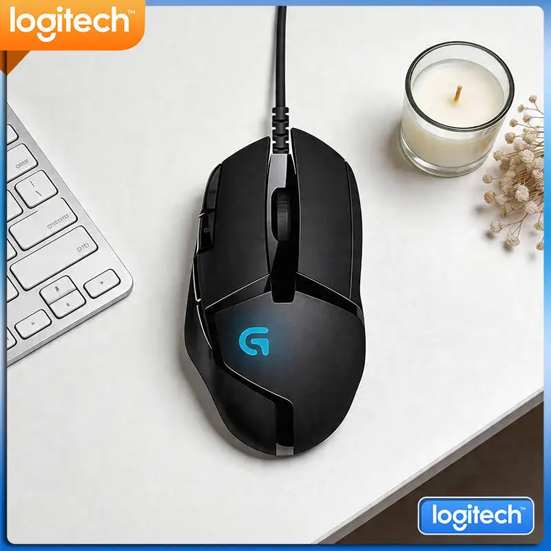 Mouse com Fio Logitech G402 Hyperion Fury, Sensor Óptico Delta Zero, 4 Níveis de DPI, Design Antiderrapante para Jogos em PC