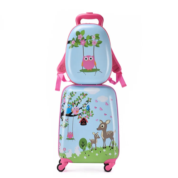 Imagem -02 - Mala dos Desenhos Animados para Crianças pc Rolling Suitcase Grupo Roda Universal Bagagem Infantil com Zíper Bonito 13 16 18