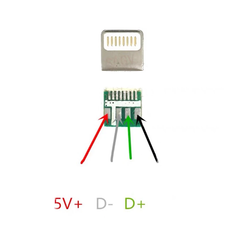 NEW SALE Lighting chip fast charging plug DIY only charging connector male mobile phone data cable lightning shell