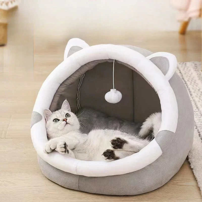 

Autumn And Winter Cartoon Shape Cat Nest Pet Nest Dog Mattress Son Warm And Comfortable Cat Accessories Pet Supplies