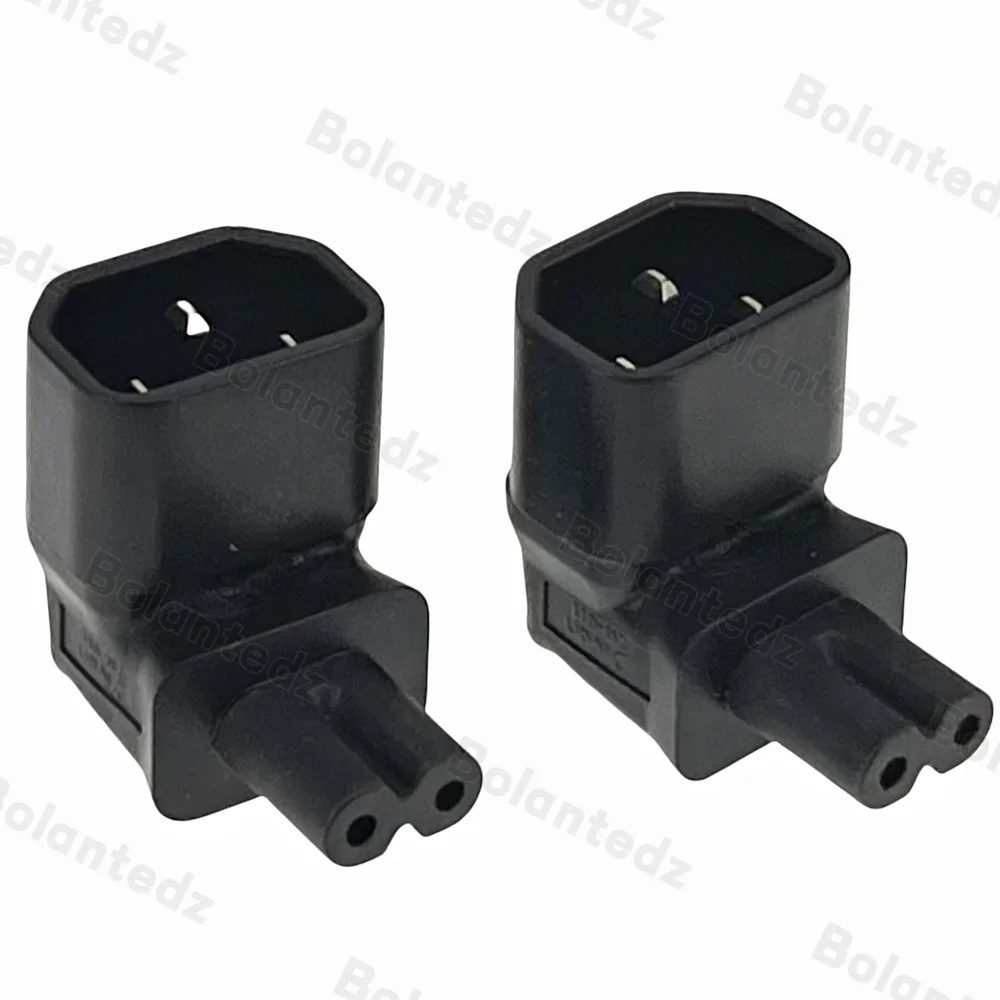 1Pcs 90 Degree UP Right Angled IEC angle IEC320 IEC 320 C14 Socket to IEC C7 AC Power Plug Adapter connector Set UL Approved