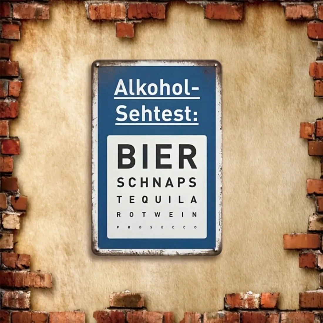 

1PC Vintage Metal Tin Sign 12x8In Alcohol Sight Test Bar Man Cave Home Decor