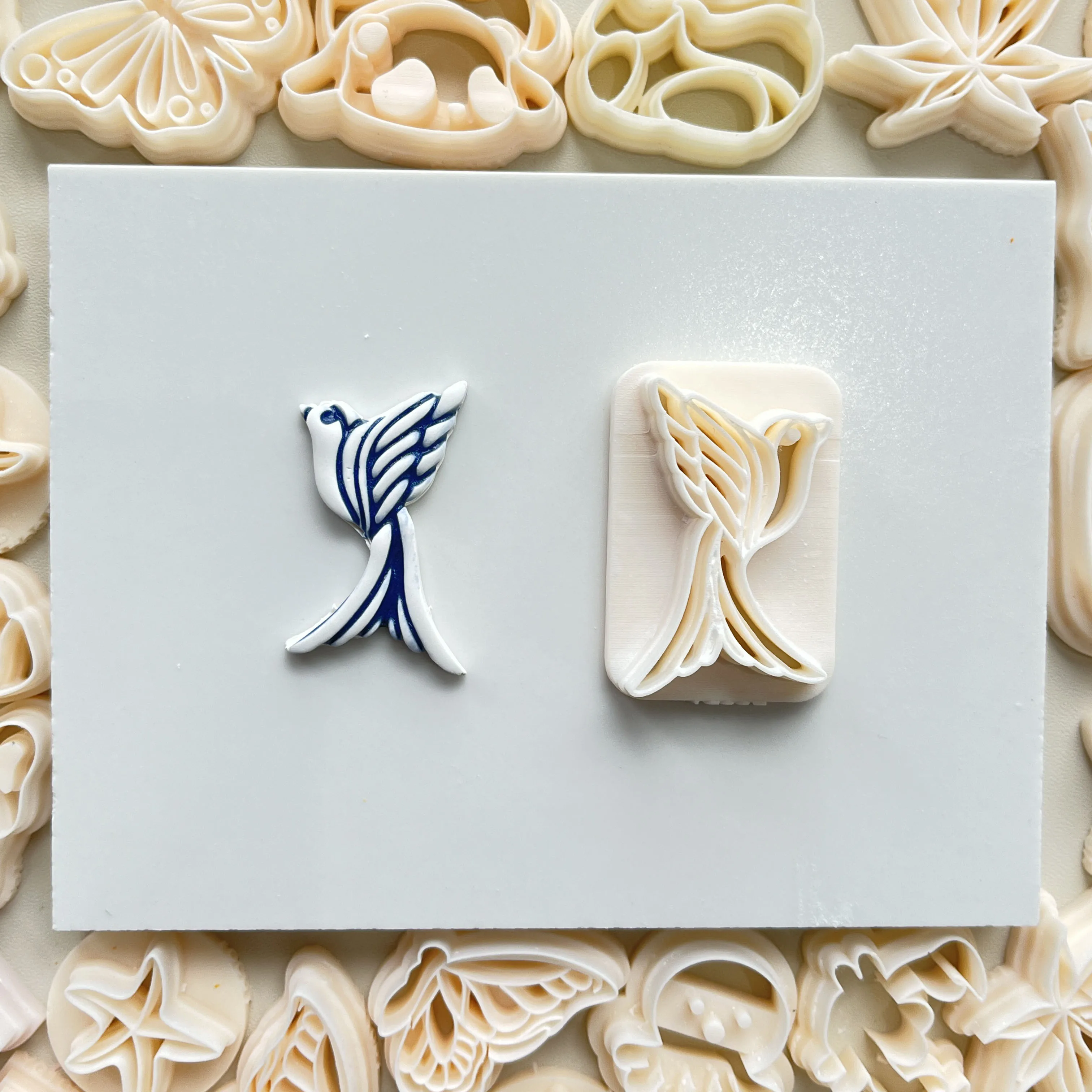 Schwalbe Vogel geformt Spiegel Polymer Clay Schneiden Formen Handwerkzeuge für DIY Ohrringe Schmuck Abzeichen Herstellung – Detail 4