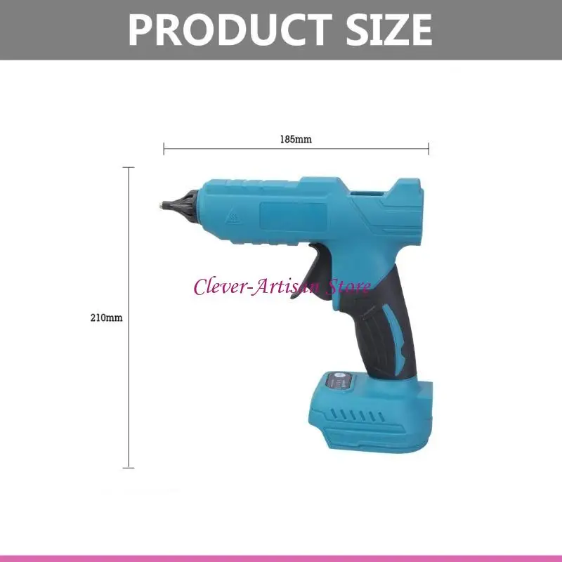 E06B مسدسات الغراء الساخن اللاسلكية المريحة 21 فولت مسدسات تسخين سريع للحرارة 11 مللي متر العصي الغراء متوافق مع مهام الإصلاح