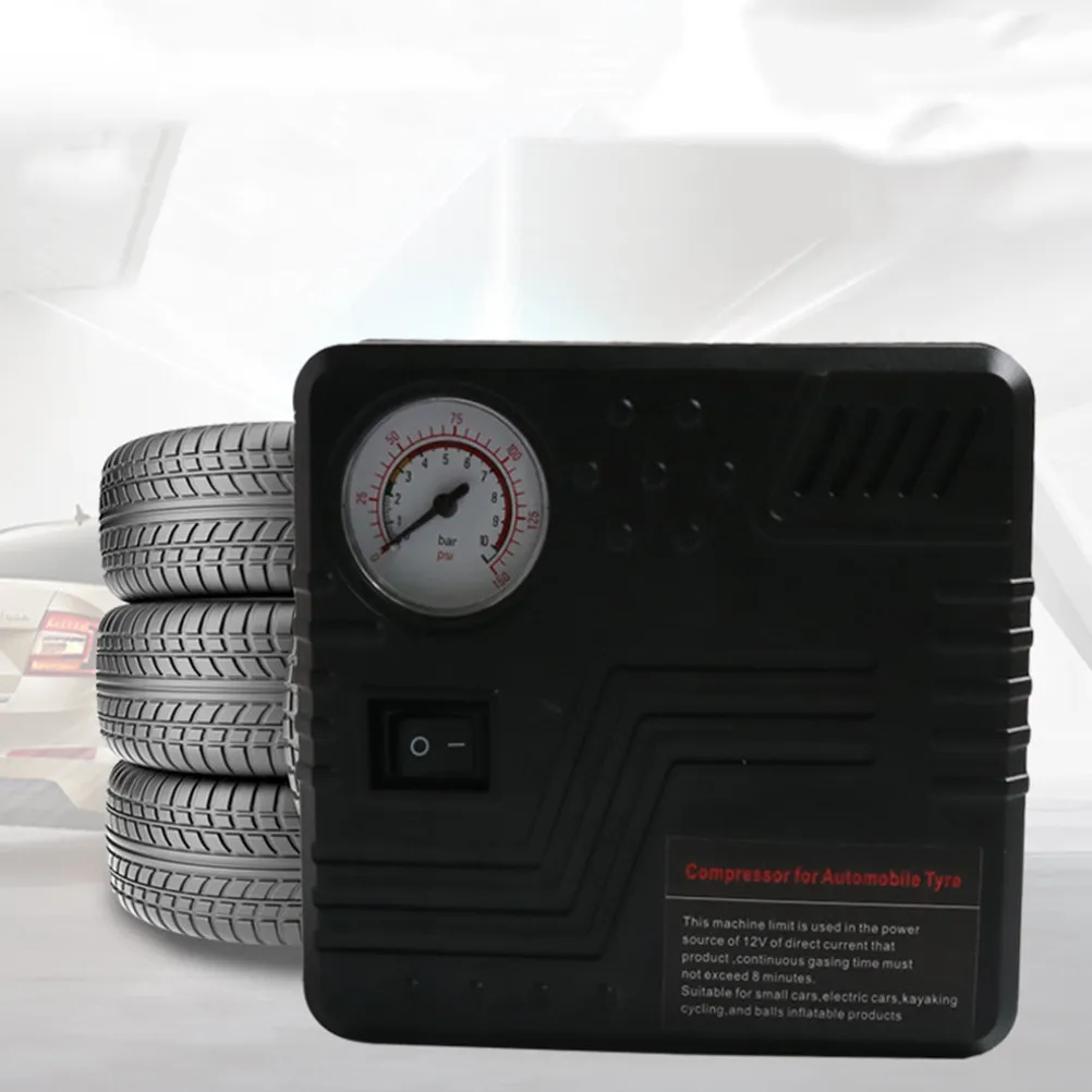 

Портативный воздушный компрессор 19 цилиндров, 120 Вт, 12 В постоянного тока для автомобильных шин, электрический насос для накачки шин с манометром, компактный размер, для велосипедов