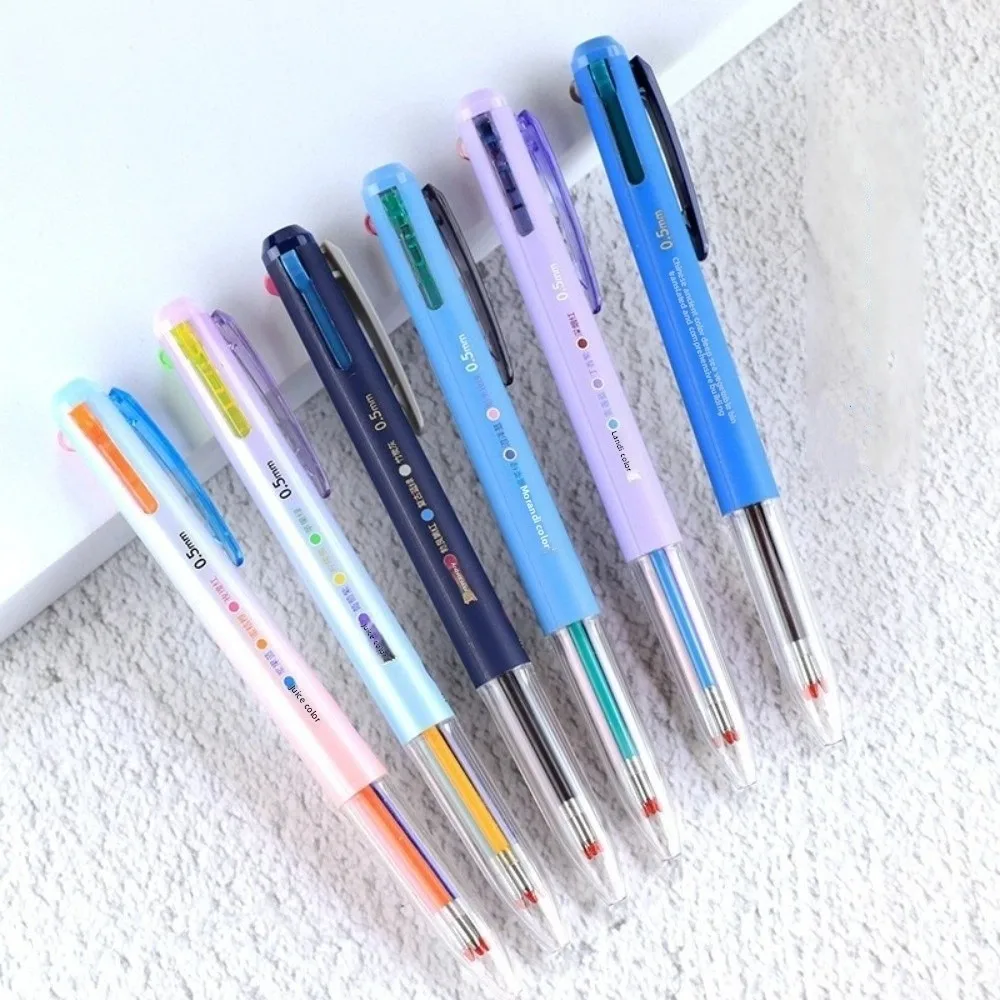 

6 PCS Portable 3-in-1 Nurse Pens Quick Drying 0.5mm Gel Ink Pen Wear Resistant Multicolour Ballpoint Pen for Office Use