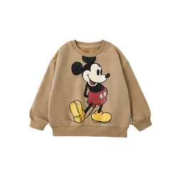 Children Hoodies Casual Sports Disney Brand Long Sleeves Tops Soft Skin Loose Cute New O-neck Pullover Baby Unisex Sweatshirts