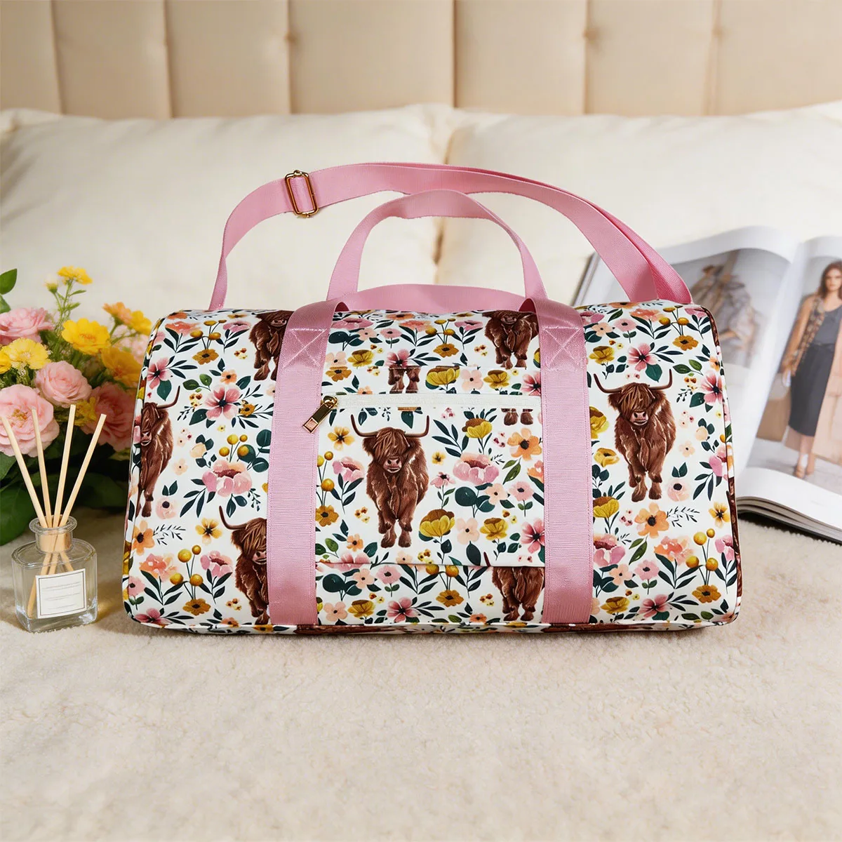 

Kids Adult Ducks Camouflage Western Hunting Duffel Gym Bags Trip Overnight Portable Luggage Children Teenagers Dance Duffle Bags