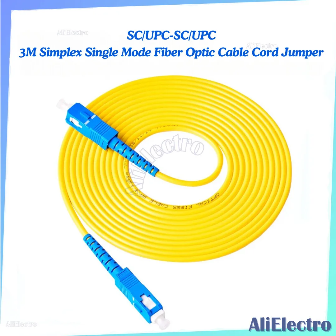 Stock Ready SC/UPC-SC/UPC 10Pcs/Lot 3M Simplex 9/125 Single Mode SM Optic Cable Patch Cord Fiber Jumper