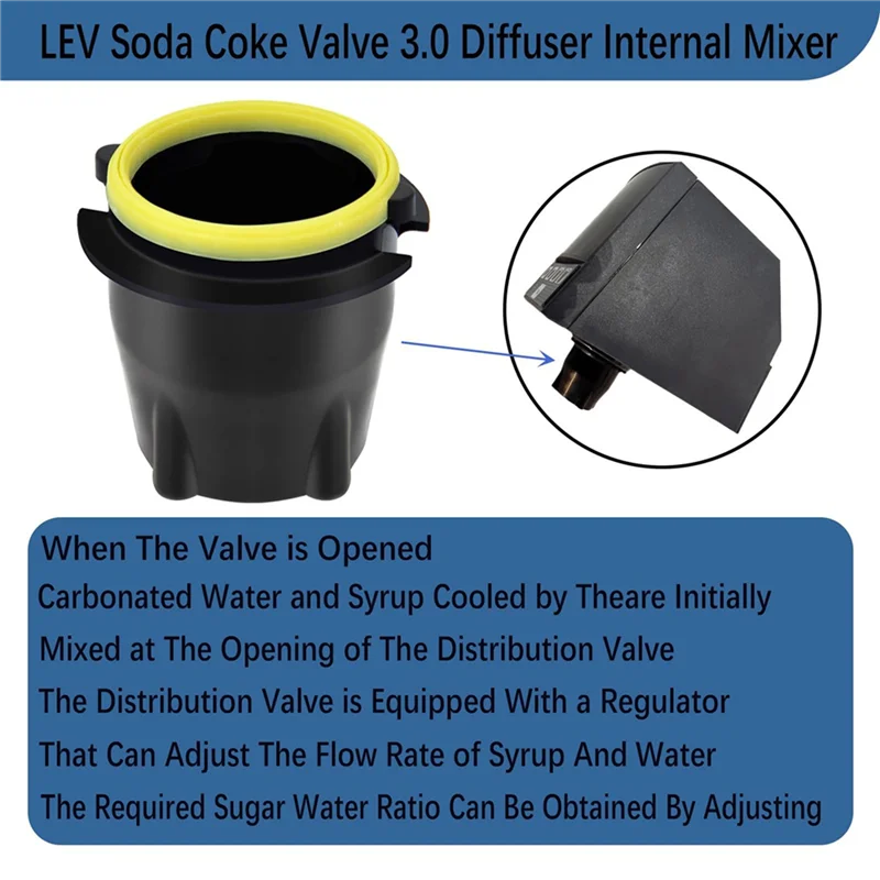 ABLN-LEV 3.0 Nozel Katup Soda 28545 Diffuser 28368 Bagian Mixer Internal, untuk Mesin Cola Penggantian Katup Luar Bagian Dalam 2Set