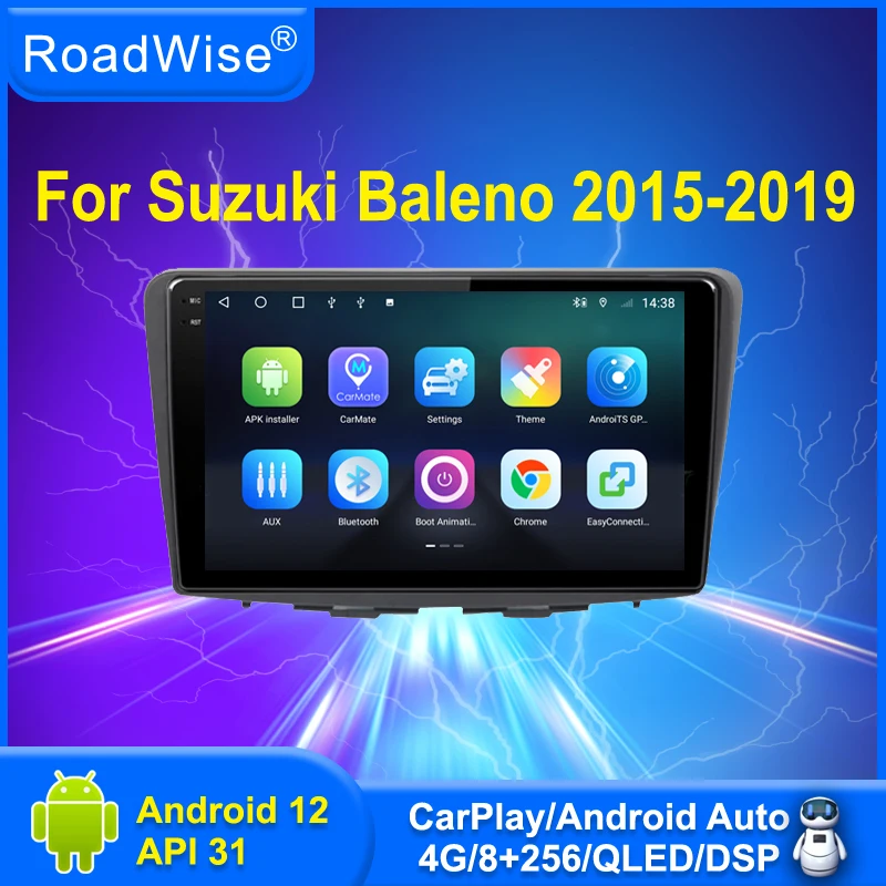 

Roadwise 8+256 Android 12 Car Radio For Suzuki Baleno 2015 2016 2019 2020 2021 Multimedia 4G Wifi GPS DVD 2Din Carplay Autoradio