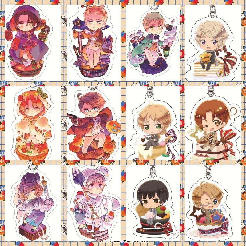 Anime The Beautiful World Ludwig Ivan Braginski Cosplay COSTUME Acrylic Key Chains Keyring Prop Xmas Gift