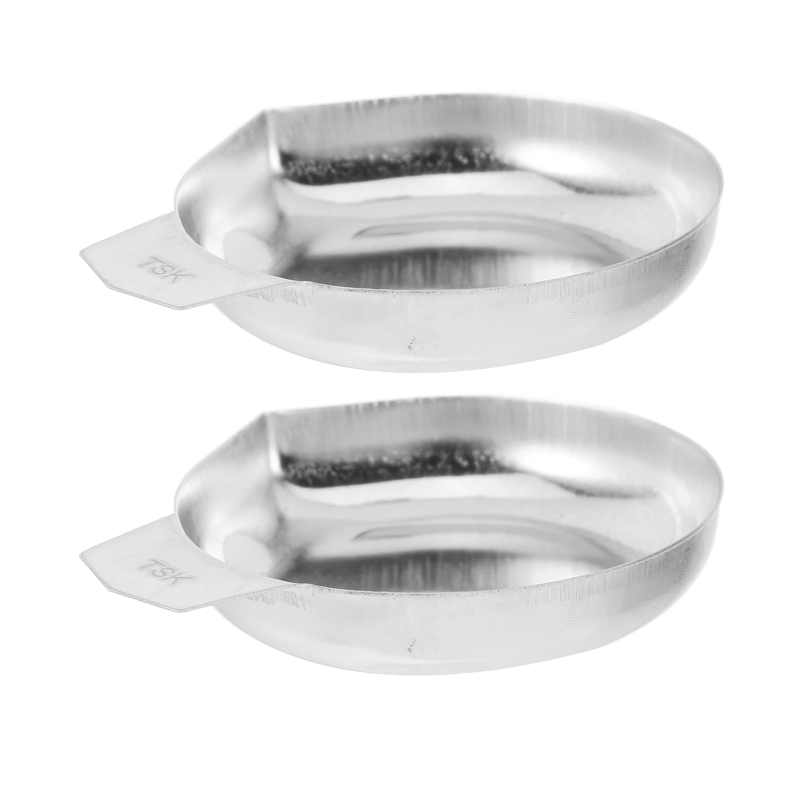 

2pcs Stainless Steel Scale Pan Weighing Tray for Electronic Scales Kitchen Powder Measuring Tool Small Items Weight Practical