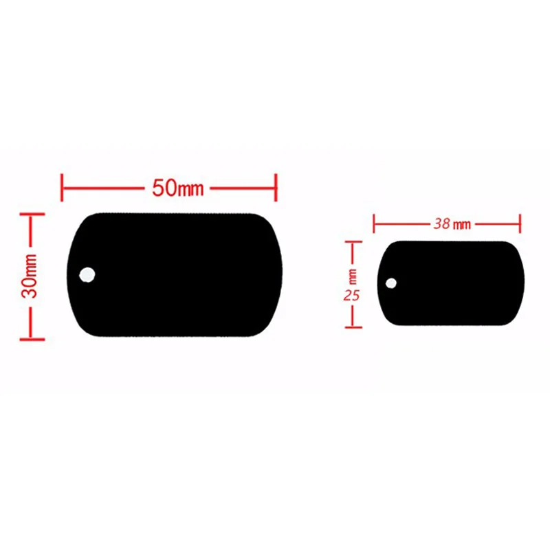 100Pcs Dog Tag Military Pet Id Tags Aluminum Name Pendant Blank Dog Tags Personalized Customized Dog Tag