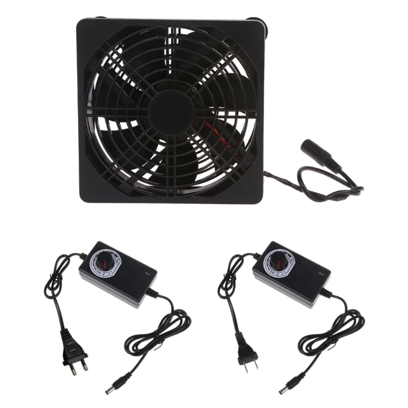 

110V 220V 3-12V AC Powered Computer Fan 12CM Air Blower for Modem TV Box Receiver DVR Playstation Xbox Cooling Radiator