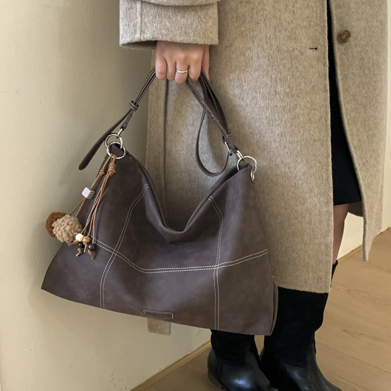 

Высококачественная женская большая сумка из кожи премиум-класса с модным винтажным повседневным стилем в Париже