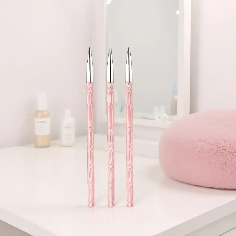 3pcs/set Nail Art Brushes Nail Art Liner Brush For Thin Details Fine Drawing Liner Brush UV Gel Polish Painting Nail Design Tool