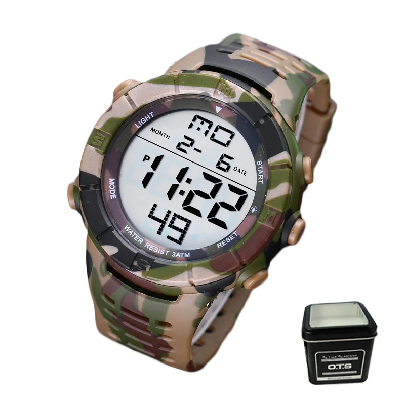 OTS Military Digital Alarm Watch for Men Sport Watch Waterproof Outdoor Relogio Masculino Gift