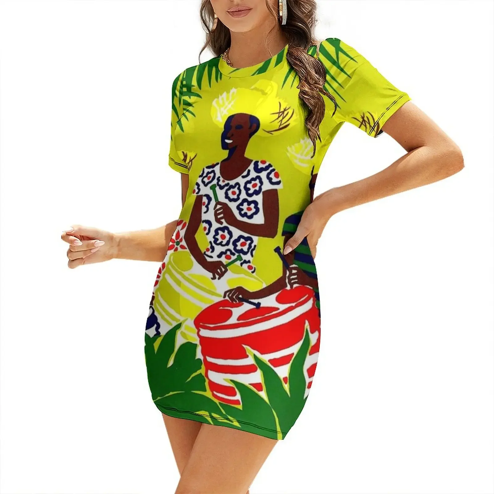 

TRINIDAD and TOBAGO : Vintage 1951 Travel and Tourism Advertising Print Short-Sleeved Dress clothes for women Dress