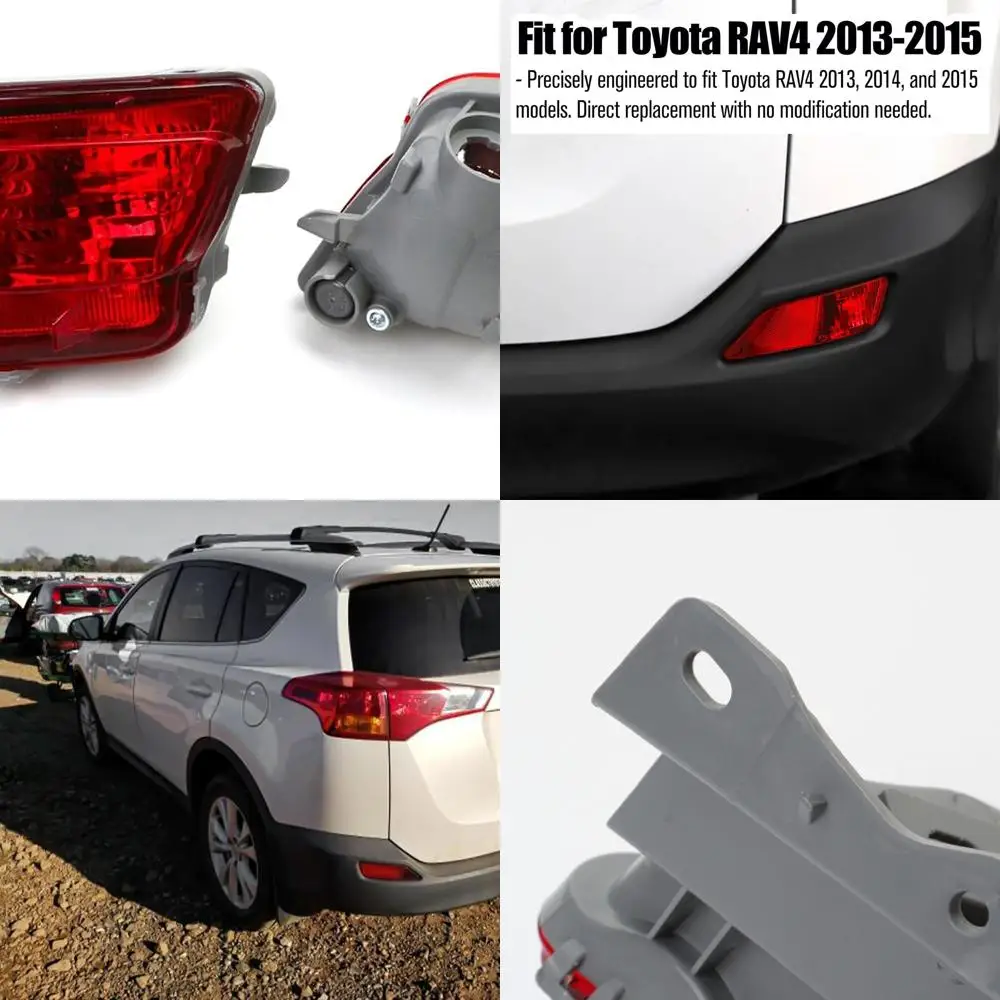 

Pair of Reflectors for 2013-2015 Toyota RAV4, Passenger Side Rear, TO1185107814800 & TO1184107814900, No Bulbs Included
