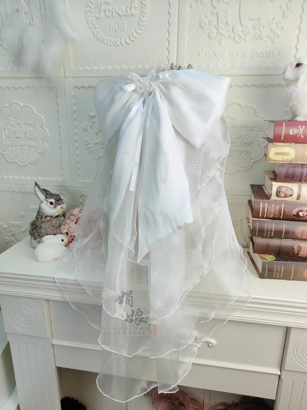 الحلو زهرة الحجاب الزفاف الجنية القوس زائدة الخصر ملحق فستان قابل للإزالة زائدة