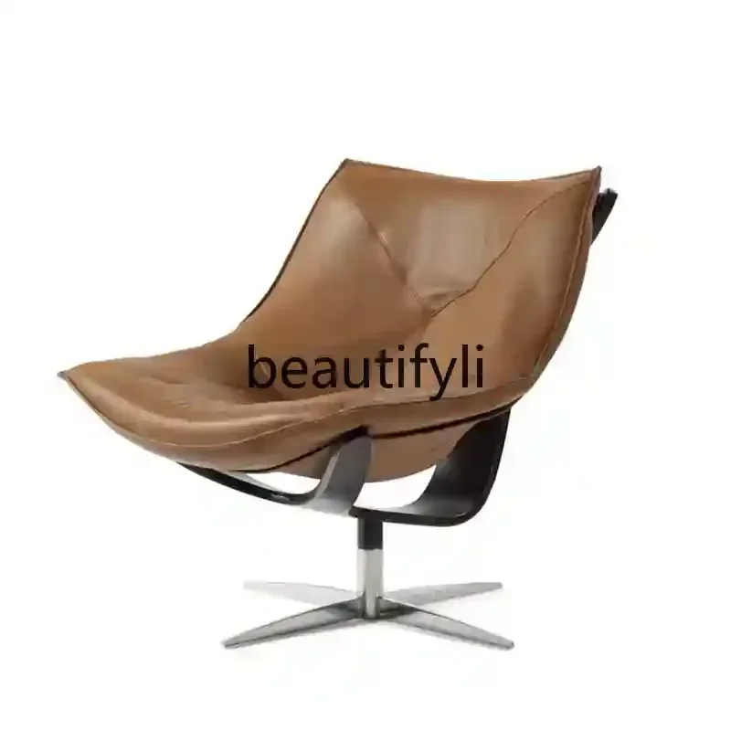 Italian light luxury rotating single leisure chair household living room lazy recliner backrest sofa chair