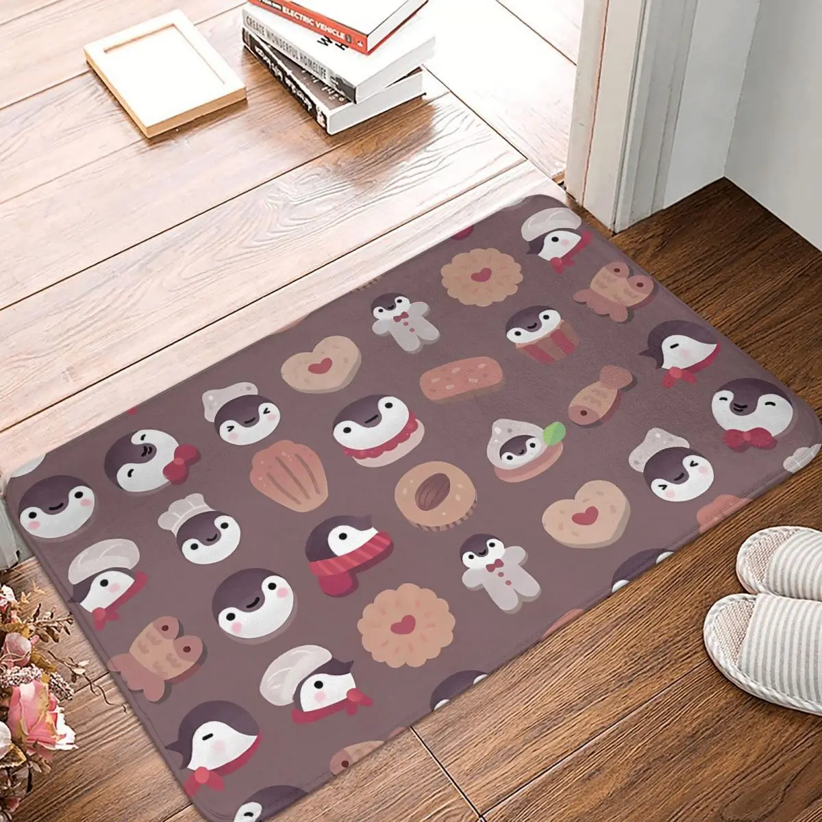 Antarctic Penguin Bath Mat Cookie Cream Doormat Living Room Carpet Balcony Rug Home Decor