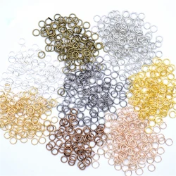 Mixed Colors 200pcs/Lot 3/4/5/6/7/8/10mm Metal Open Single Loops Jump Rings & Split Rings Link Rings for DIY Jewelry Findings