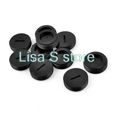 10pcs Black External Thread 22mm x 7mm Carbon Brush Holder Caps Covers
