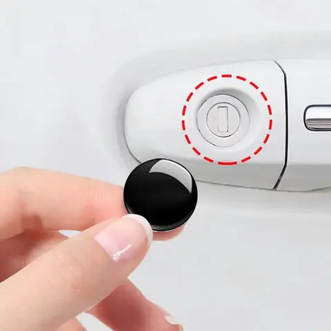 Car Door Lock Hole Sticker Door Keyhole Trim Protective Stickers 4Pcs Decoration Cover Ring Protection Auto Door Accessories