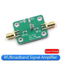 RF wideband low noise amplifier, LNA wideband amplifier module (0.1-3000MHz, gain: 30dB), DC power supply voltage 5~12V