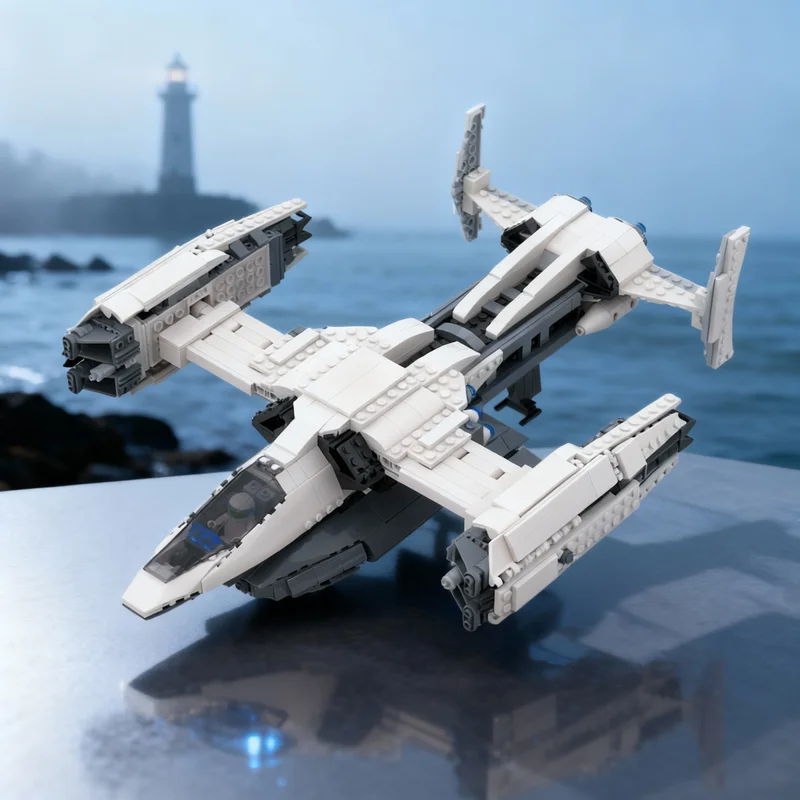 

1079pcs MOC Destiny Cityhawk Cargo Space Model Building Blocks Creative Display Gift Collectible Decor Kids Premium Adult Desk