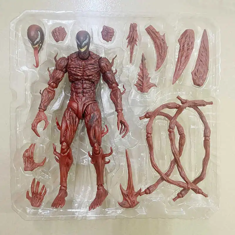 

Фигурка Carnage Venom ML Legends SHF, фигурки Человека-паука, игрушки, 22 см, фигурка манги, коллекционная модель из ПВХ, подарок для детей