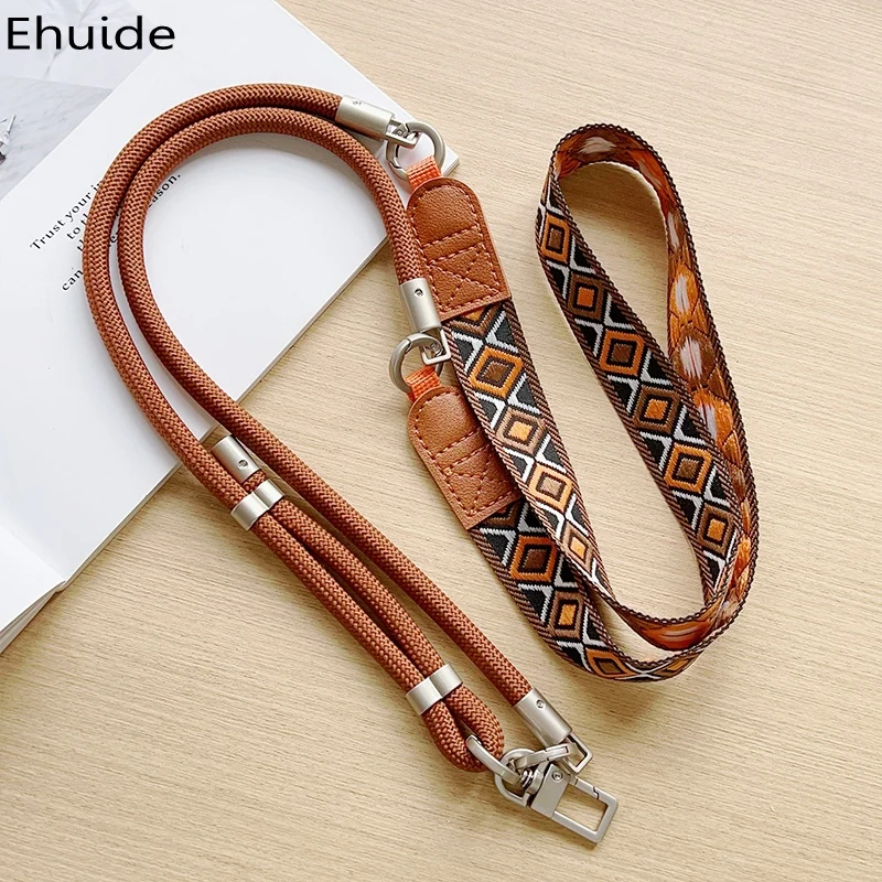 

Регулируемый ремешок в стиле ретро, 130 см, шейный шнур через плечо, ремешок на запястье, чехол для всех телефонов, цепочка в этническом стиле, защита от потери, уличная дорожная веревка