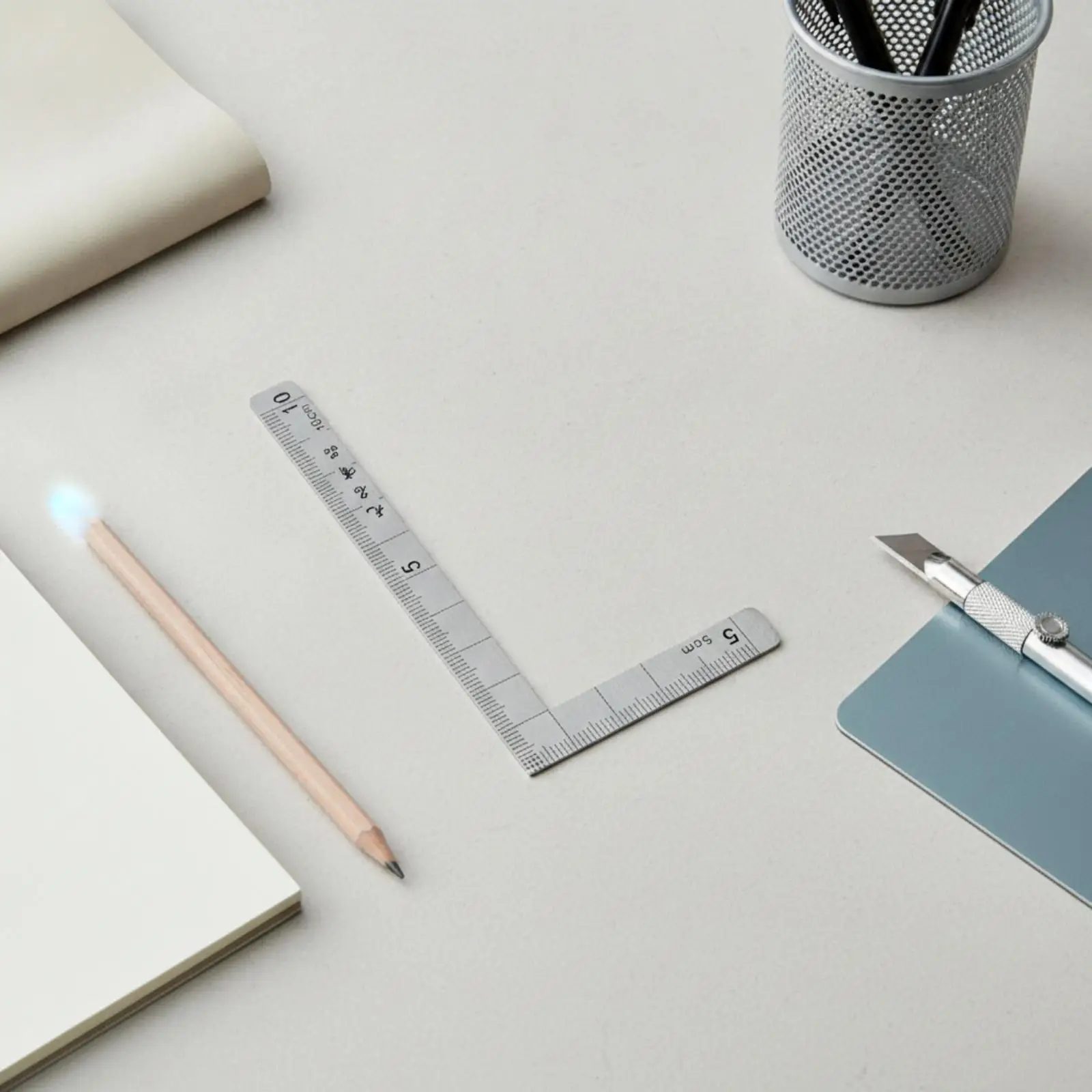 Mini L Shaped Ruler Stainless Steel 90 Degree Corner Marking Tool Portable Measuring Square for Crafting Carpentry