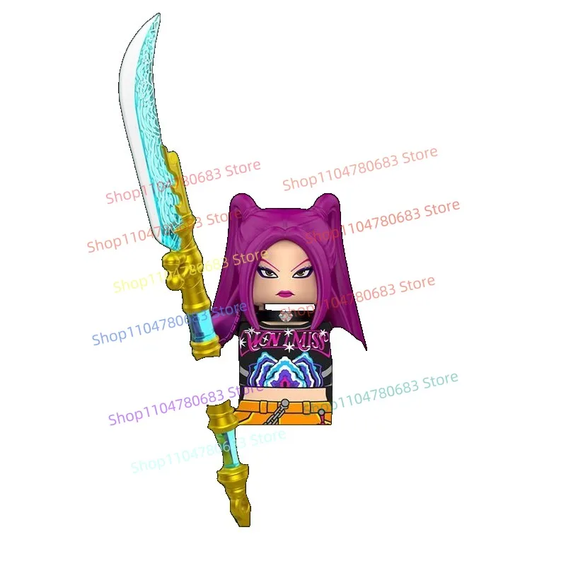 MOC Bouwstenen Kawaii Meisje Groep Mini Pop Assemblagemodel Beeldje Anime Cartoon Decoratief Speelgoed Vakantiecadeau Collectible