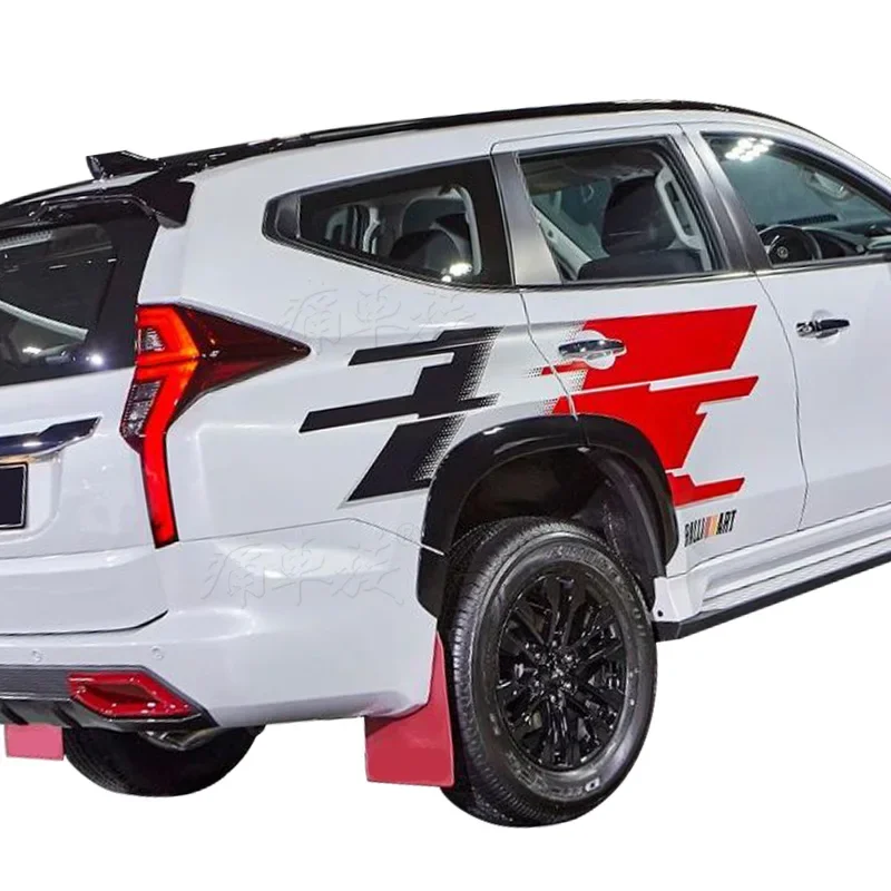 ملصقات سيارة لميتسوبيشي باجيرو سبورت، تعديل خارجي للجسم، فيلم ملصق رياضي أنيق #6