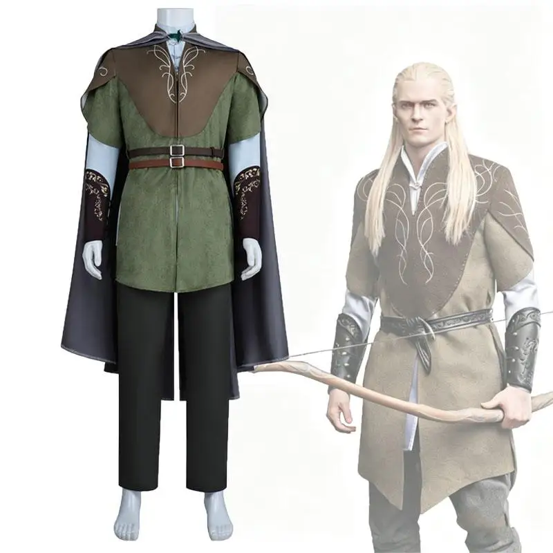 Erwachsenen-Männer-Kostüm: Der Elfenprinz Legolas Cosplay Kampfanzug